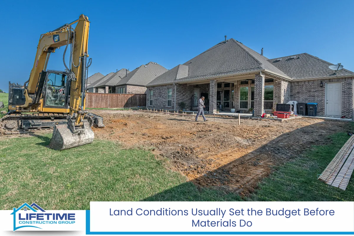Land Conditions Usually Set the Budget Before Materials Do